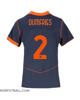 Billige Fotballdrakt Inter Milan Denzel Dumfries #2 Replika Tredjedrakt Dame 2025-26 Kortermet Billige Fotballdrakt Inter Milan Denzel Dumfries #2 Replika Tredjedrakt Dame 2025-26 Kortermet